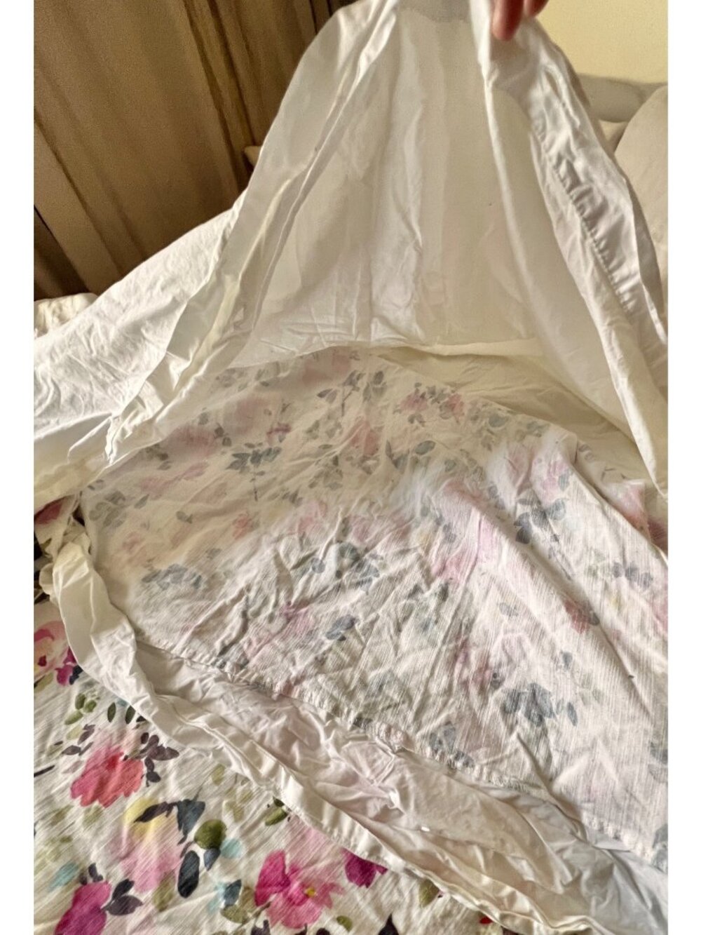 Anthropolgie Deanna Duvet Cover Queen Floral Helen Dealtry Button Close Retired - Picture 8 of 14